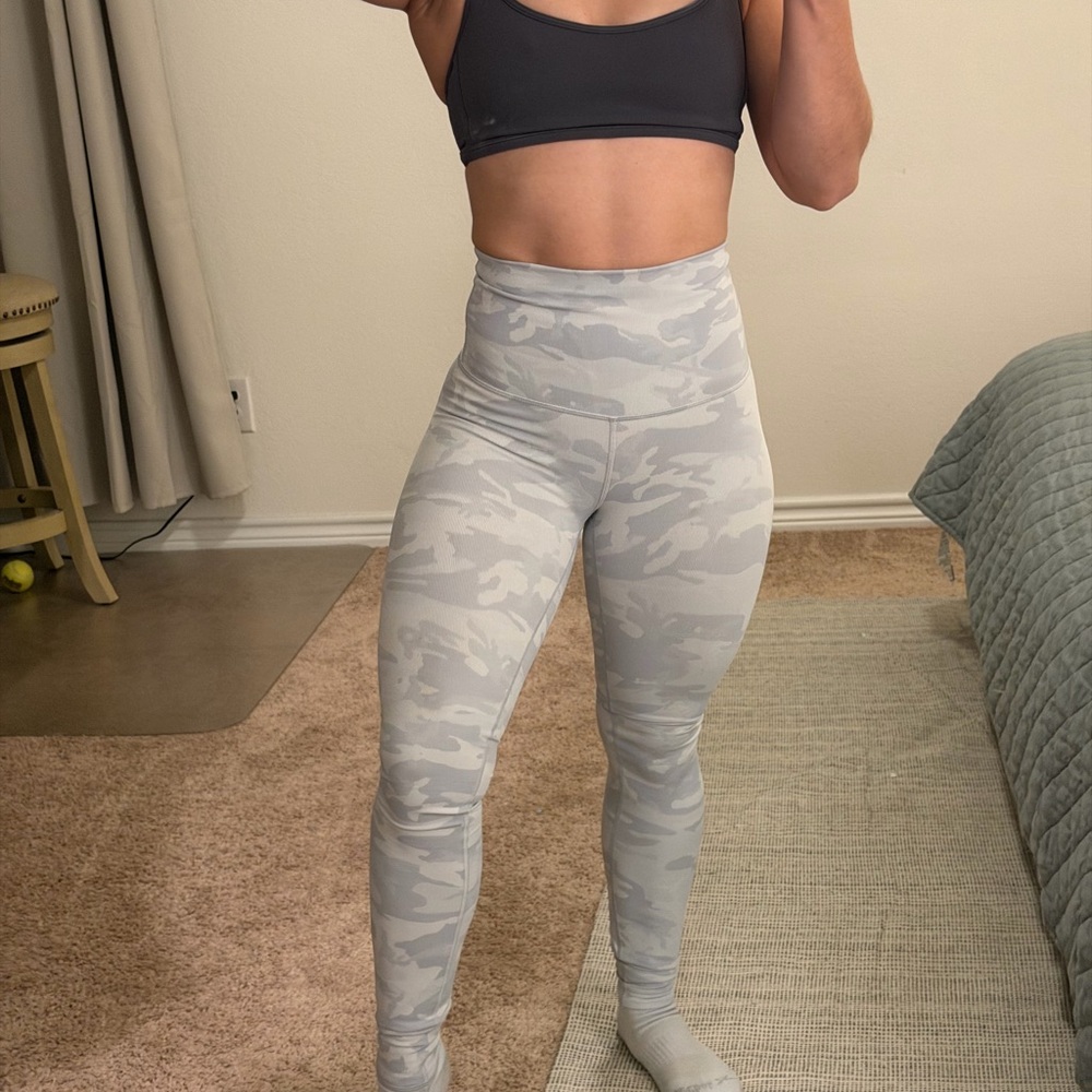 lululemon athletica Gray Camo Leggings